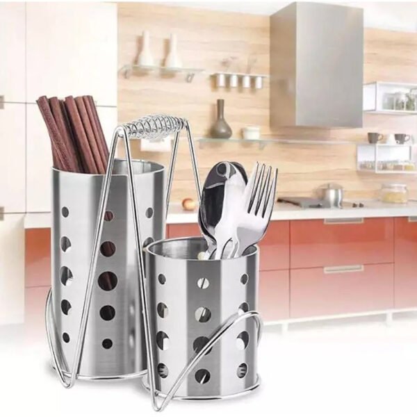 مصفاة معالق استانلس 2 في 1