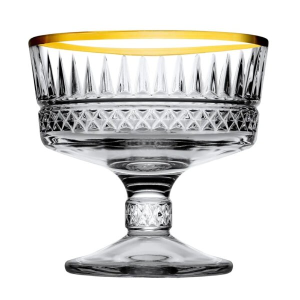 طقم آيس كريم قزاز حافة ذهب 6 قطع