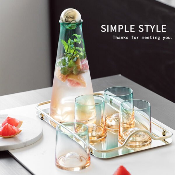 طقم دورق قارورة وأكواب 7 قطع